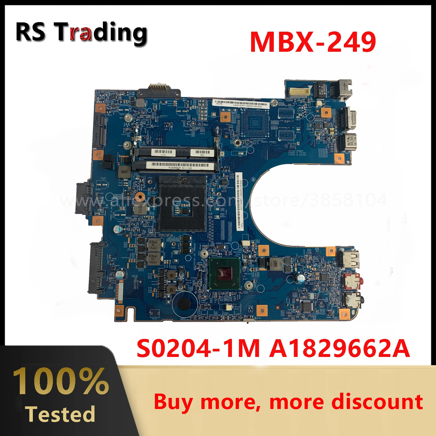 

Материнская плата для ноутбука SONY MBX-249, материнская плата HM65 S0204-1M 48,4mq01.01m A1829662A