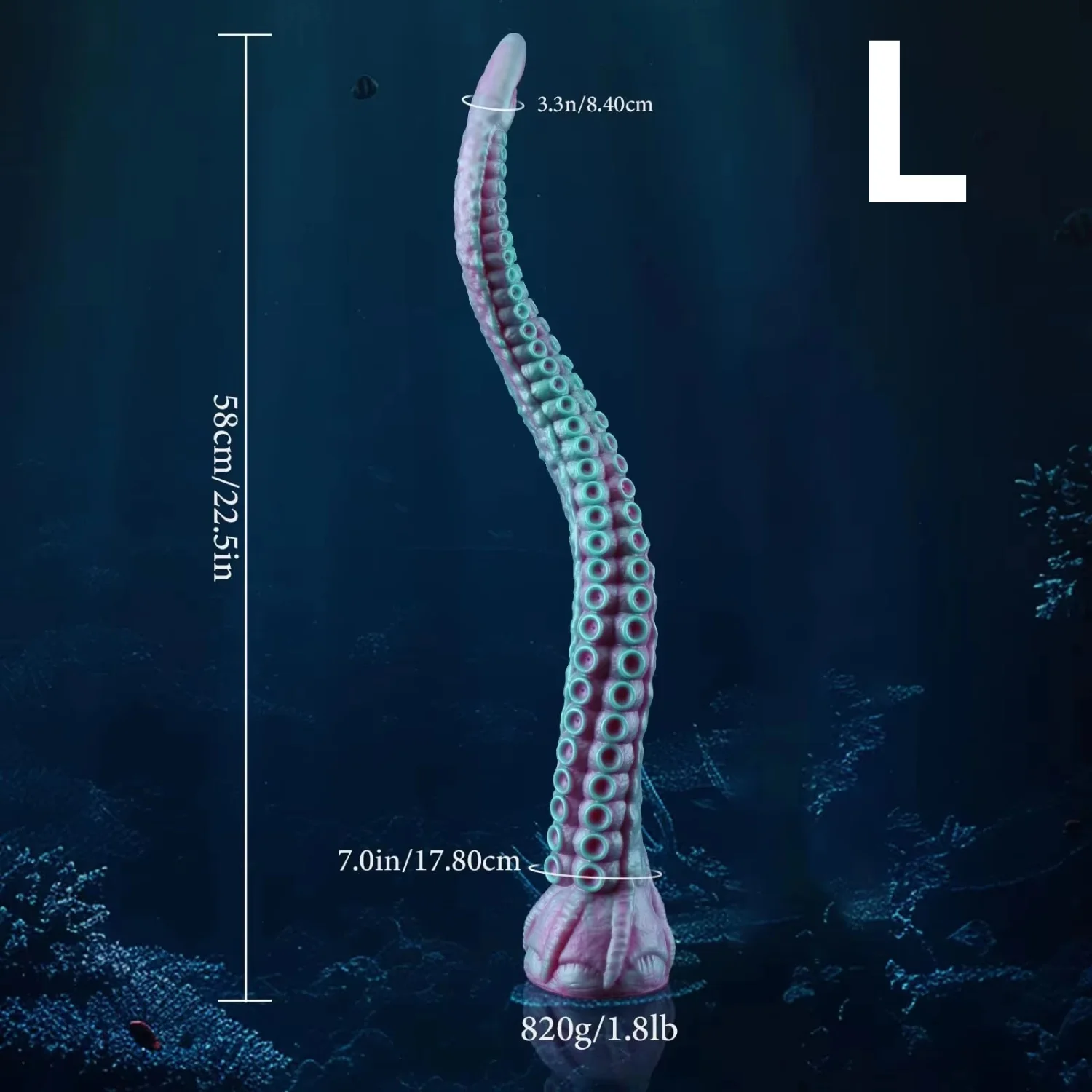 HeartCaptor Silicone Tentacle Dildo Fantasy Texture Anal Plug Prostate Massager Soft Octopus Design - Details 10
