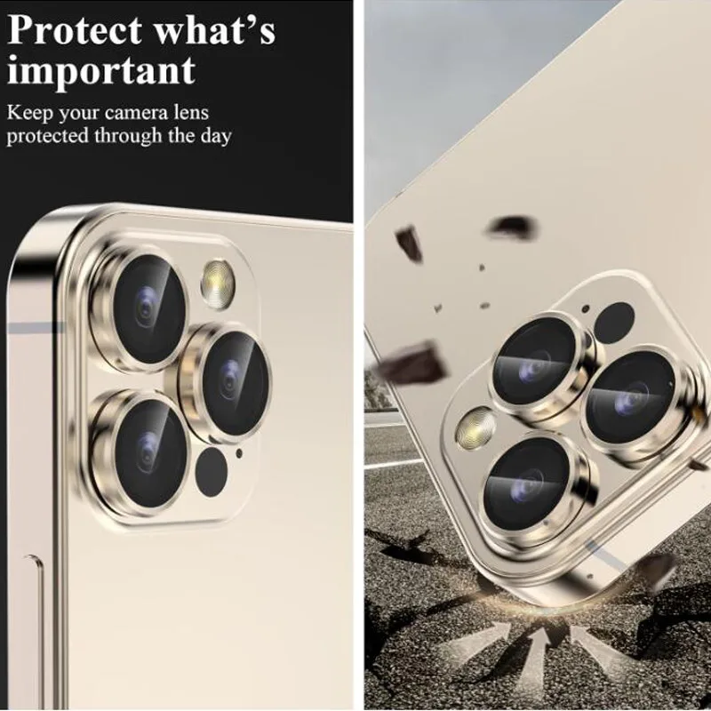 Kamera-Objektivschutz Für IPhone 15/14 Serie – Metallisch, Konvex, Ohne Glas (2 Stück, Schwarz)