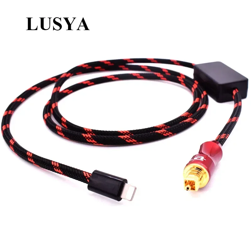 

Lusya USB /Type C/Micro/Lightning To Optical Fiber Cable Power Amplifier Wire Car DSP Audio Cable