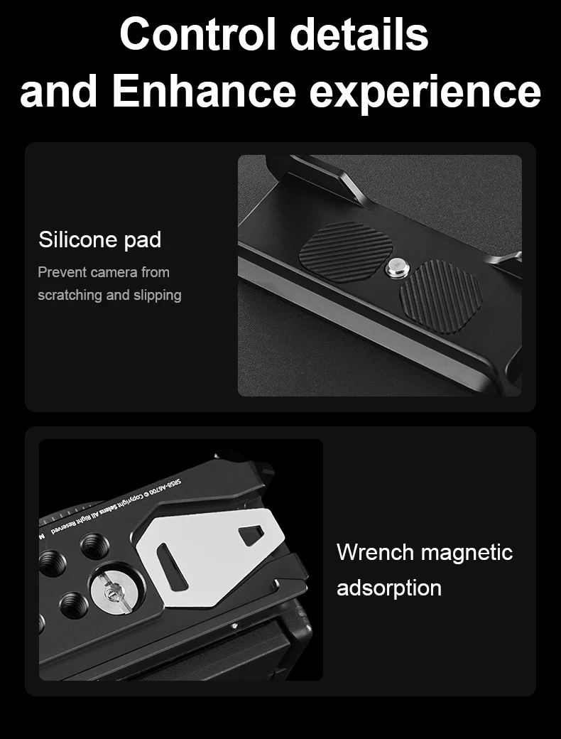 Camera Cage  for DSLR SONY A6700 with Multiple Expansion Holes Photography Prote