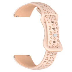 Universal Soft Silicone Watch Strap with 3D Flower Design - Available in 18mm, 20mm, and 22mm Sizes - 22mm (Pink Rose Gray)