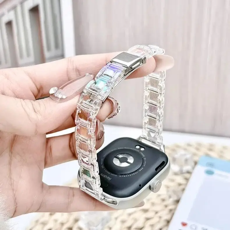 Sleek Transparent Strap for Women's Smartwatch Bracelet