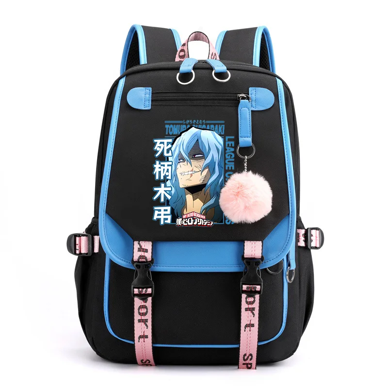 New Hot Shigaraki Tomura Backpacks Teenage Street Cool Anime Backpacks High Quality USB Zipper Backpacks School Backpacks 4