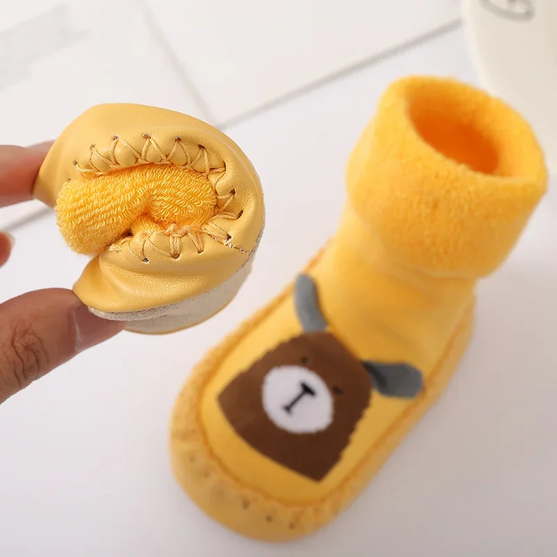 Toddler Socks with Rubber Soles for Toddlers Kids Socks Baby Warm Terry Thicken Slippers Infants Girl Winter Boys Sock Shoes toddler shoes baby shoes baby socks