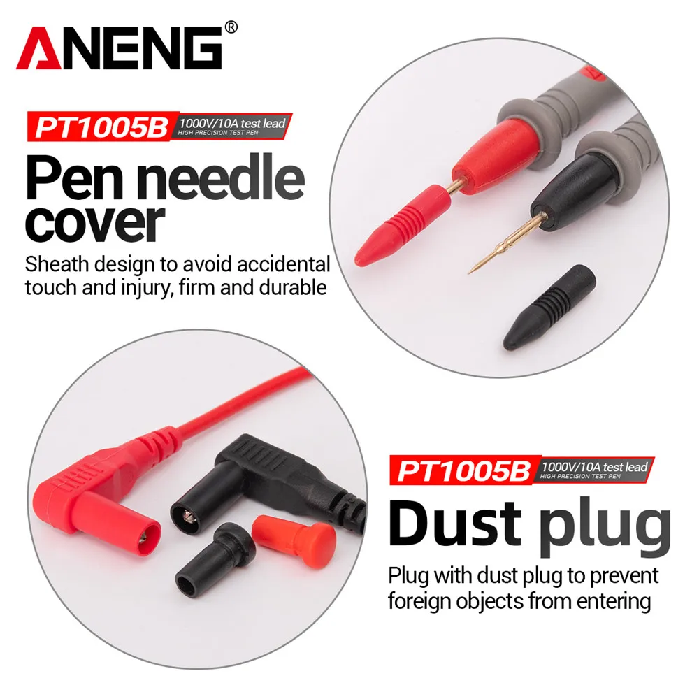 Multimeter Test Leads ANENG PT1005B Digital Multimeter Probe 1000V 10A