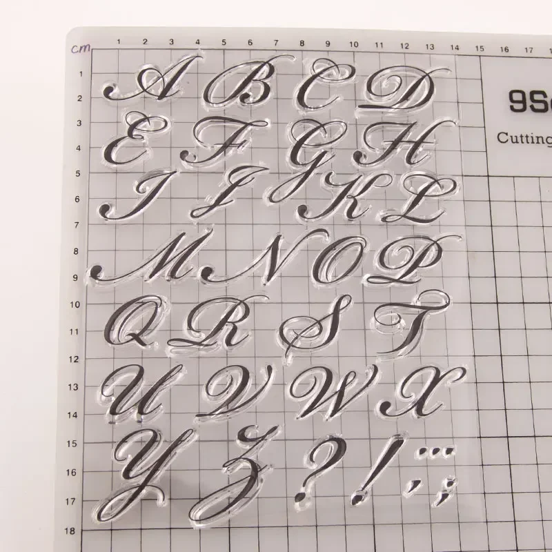 Alphabet Letters Clear Stamp Transparent Silicone DIY Stamp Seal Sheet for Scrapbooking Making Album Handmade Decoration