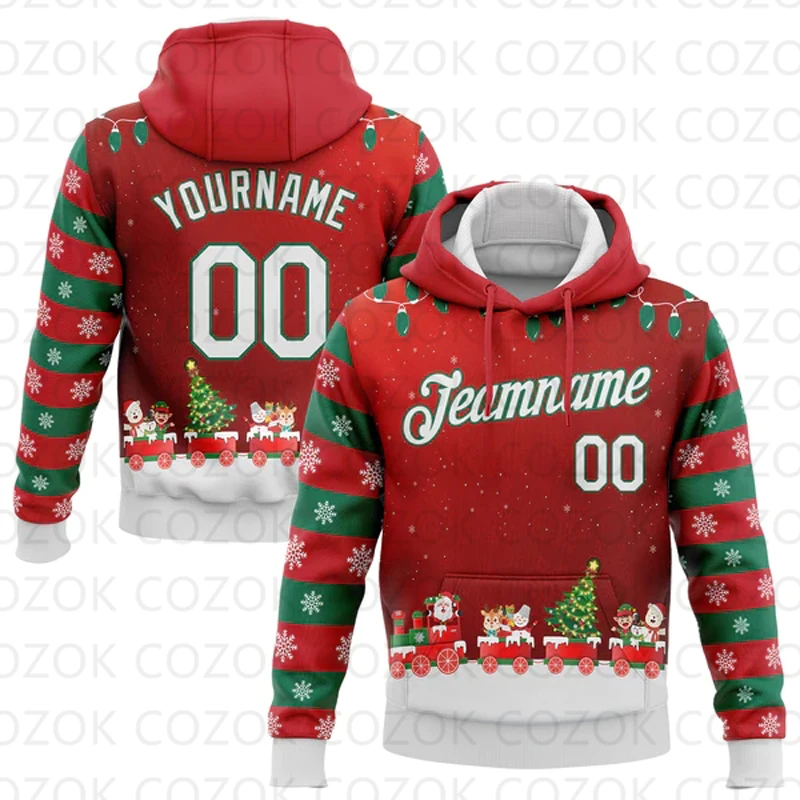 Customized Hoodie Christmas tree pattern Color Jersey 3D Printed  Unisex Pullovers Hoodie Casual Sweatshirts