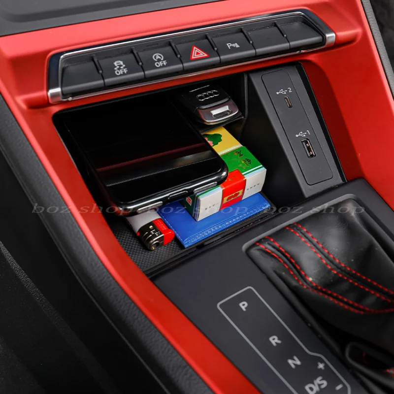 

Для Audi Q3 2019-2024 строительная коробка для хранения автомобиля внутреннее украшение автомобильные принадлежности модификация заднего вида