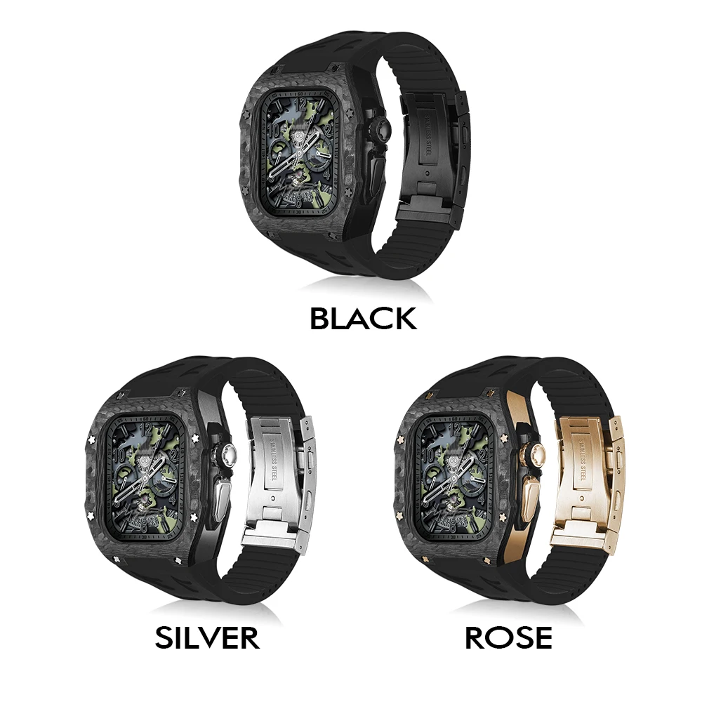 애플워치 개조 케이스,애플워치울트라케이스,애플워치 울트라 스트랩,Apple Watch 개조 케이스,애플 워치용 탄소 섬유 티타늄 케이스 수정 키트, 소울 쿨 보호 개조, 아이워치 울트라 2 49mm