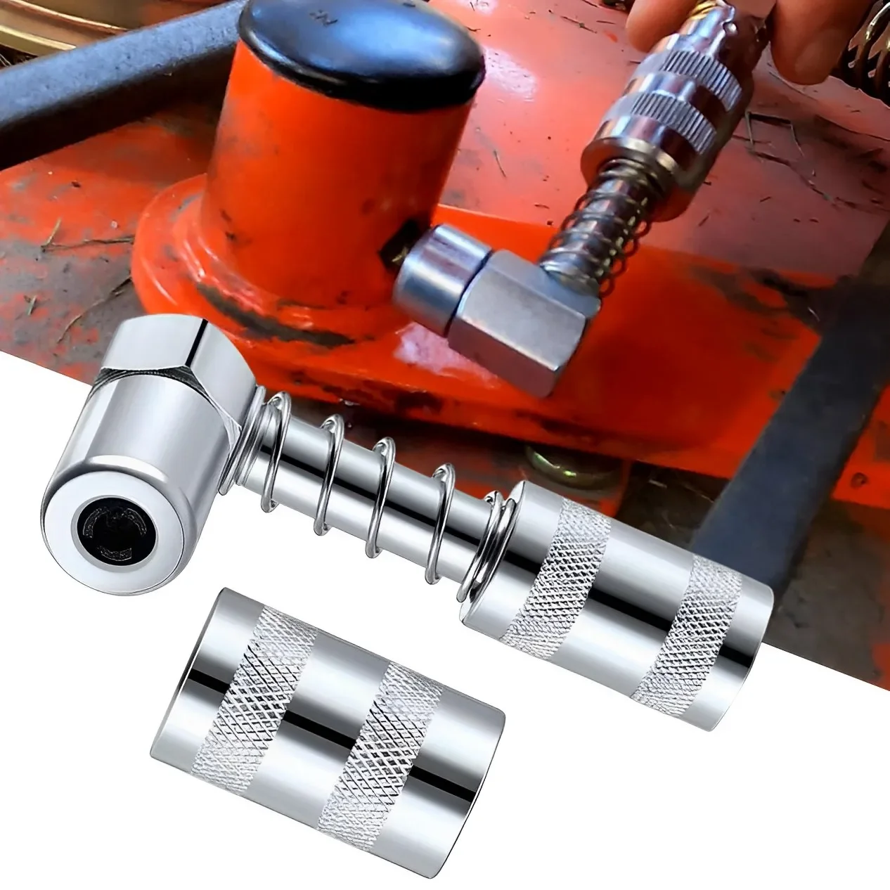 

90° Grease Nozzle Grease Gun Lubrication Tool Grease Gun Coupler Adapter Fitting Tool Connector Oil Pump Tool Car Accessories