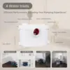 600w Macerating Toilet System, Silent & Powerful Upflush Toilet For Basement, Upflow Toilet Included Macerator Pump With Ac 4