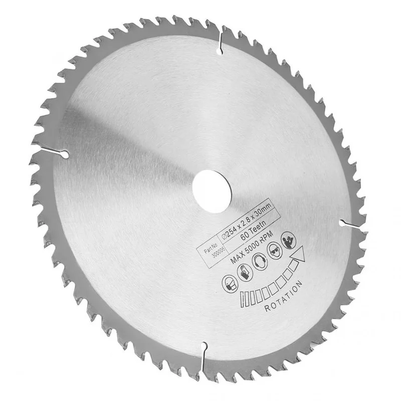 （Support batch）Wood Drive Carbide Circular  TCT Cutting Disc for Metal Wood Plastic 254*30mm 60 Teeth  Reciprocating Saw Blades