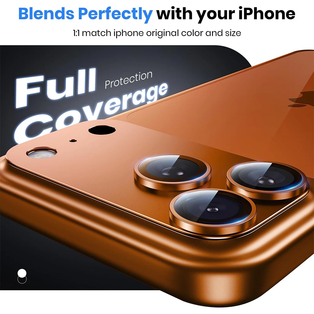 Vibrant Orange Camera Lens Protector Cover - Premium Phone Accessory & Protection Case