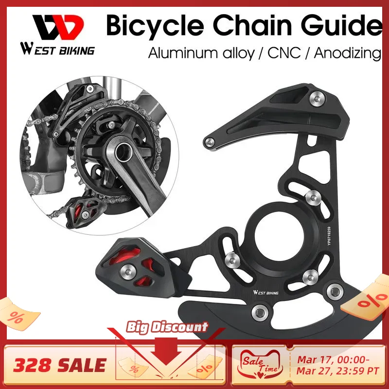 

WEST BIKING MTB Bicycle Chain Guide For Mountain Bike DH 32T-38T Tooth Single Disc Stabilizer Bike Chain Protector ISCG 03/05