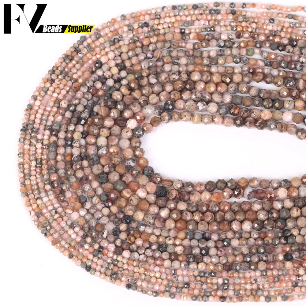 

Граненые круглые бусины из родонита с натуральным черным кружевом, 2/3/4 мм, фурнитура для изготовления ювелирных изделий «сделай сам», аксессуары для браслетов