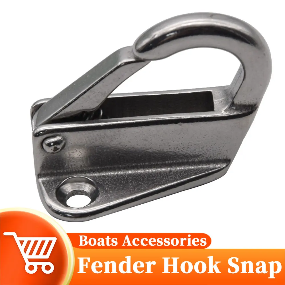 

1PCS Spring Fender Hook Snap Stainless Steel 316 Attach Rope Boat Sail Tug Ship Marine Hardware Boat accessories