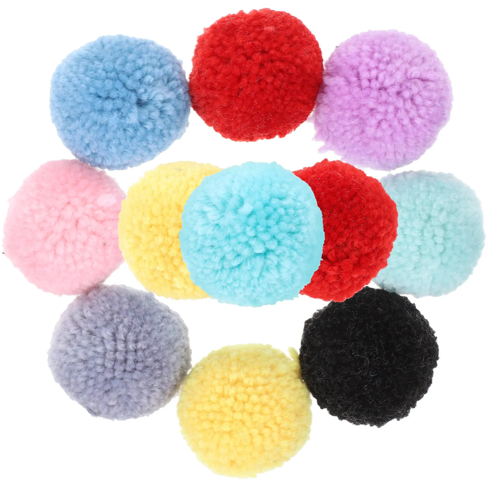 공예품을 위한 12Pcs 폼폼 공 DIY 모자 의류 쥬얼리 머리 장식 장식 공예 용품 모자 및 모자를 위한 다채로운 폼폼