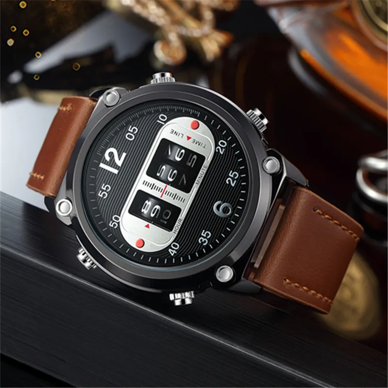 Men Big Brand Designer Watches Black Students Fashion Casual Nylon Band Unique Tires Cool Design Date Quartz Watch Montre Homme