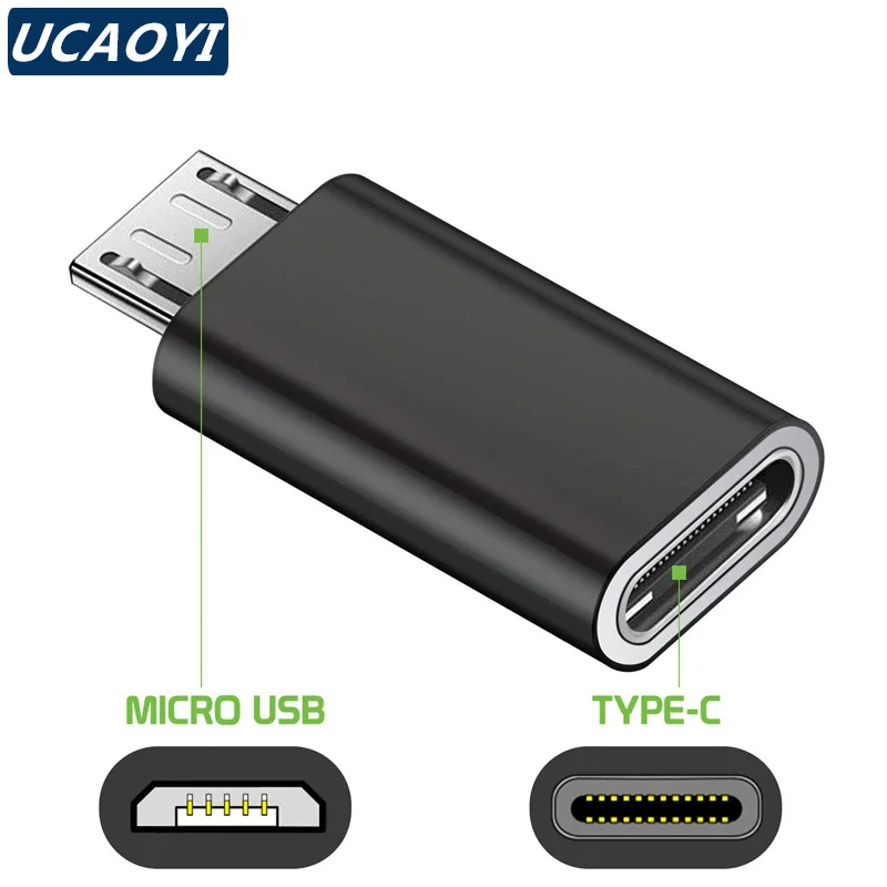 

UCAOYI USB Type-C Adapter Type C To Micro USB Female To Male Converters For Xiaomi Samsung Charger Data Cable USBC USB C Adapter