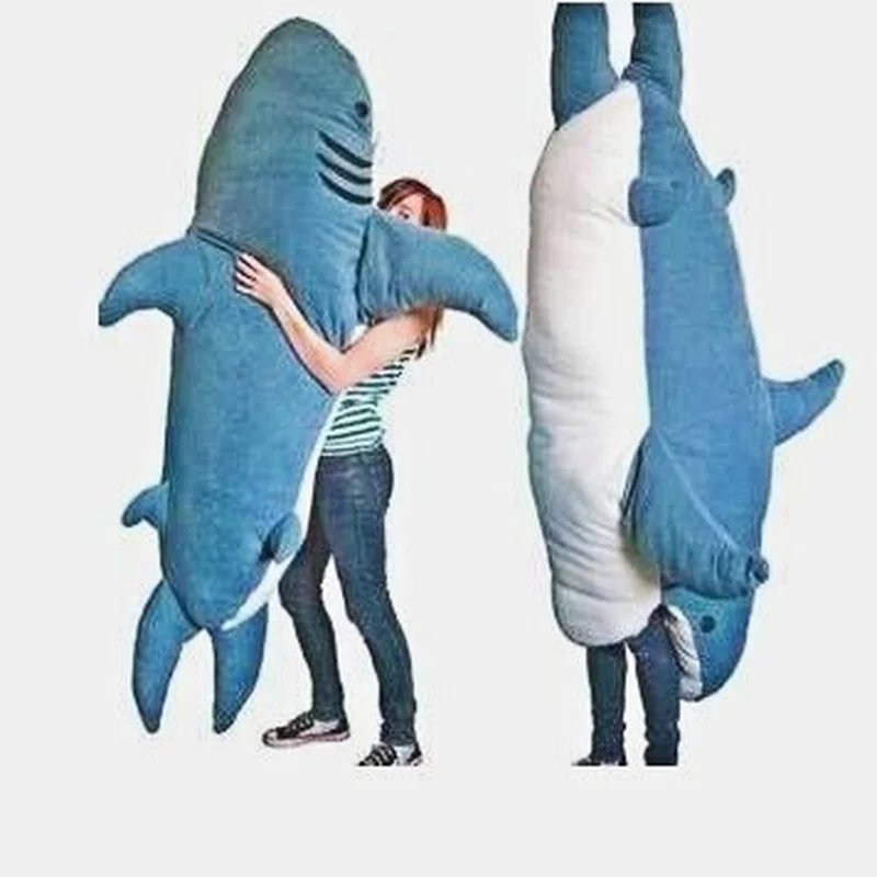 Sacco a pelo gigante grande squalo sacco a pelo divano letto peluche  farcito morbido regalo Pull Over Skin-Friendly e confortevole - AliExpress