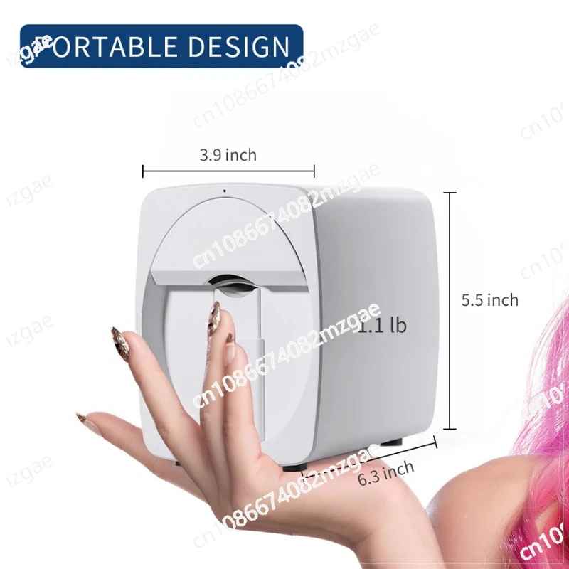스마트 네일 프린터 3D 휴대용 모바일 네일 페인팅 머신 2400DPI 인쇄 해상도 지원 WiFi/DIY 홈 네일 살롱용