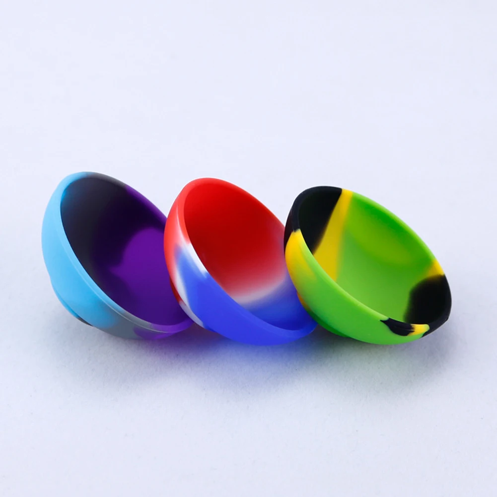Household Silicone Container Bowl 50mm Multi-Color Tobacco Herb Smoking Accessories Kitchen Home Smoke Storage Box Grinder Pipe