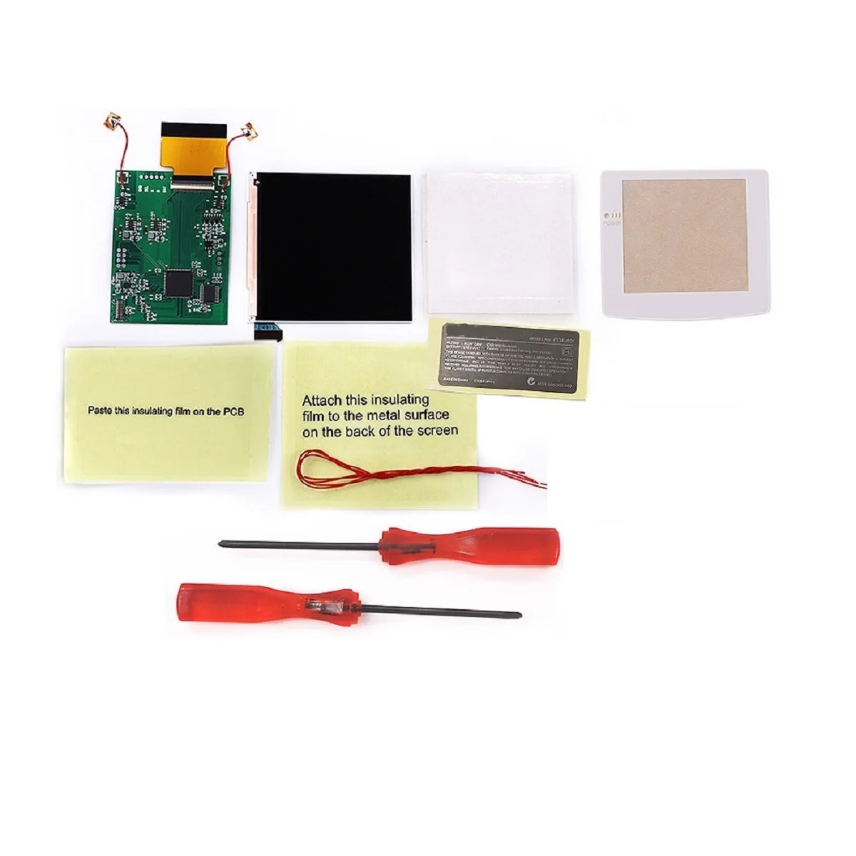 Hivelocidadeido Gbc q5 Branco Len Tela Mod Kits Osd Ips Lcd Habitação Escudo Case Substituições para Gameboy Colorgbc - Image 2