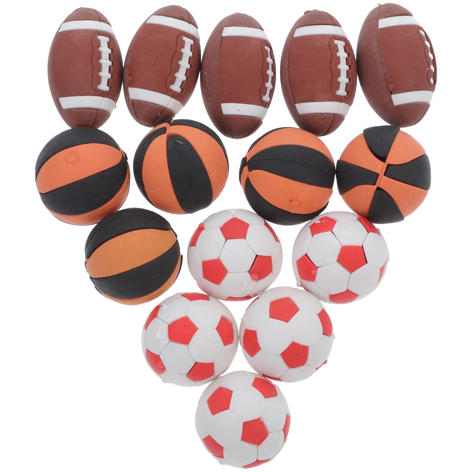 

15 Pcs Ball Eraser Portable Erasers Daily Use Pencil Party Favors Accessories Gift Wear-resistant Mini Cute