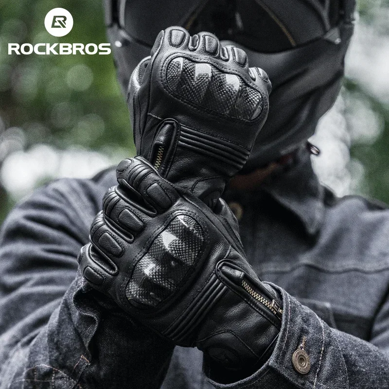 ROCKBROS Full Finger Racing Gloves Motorcycle Tactical Gloves Touch Screen Outdoor Sports Protection Cycling Bike