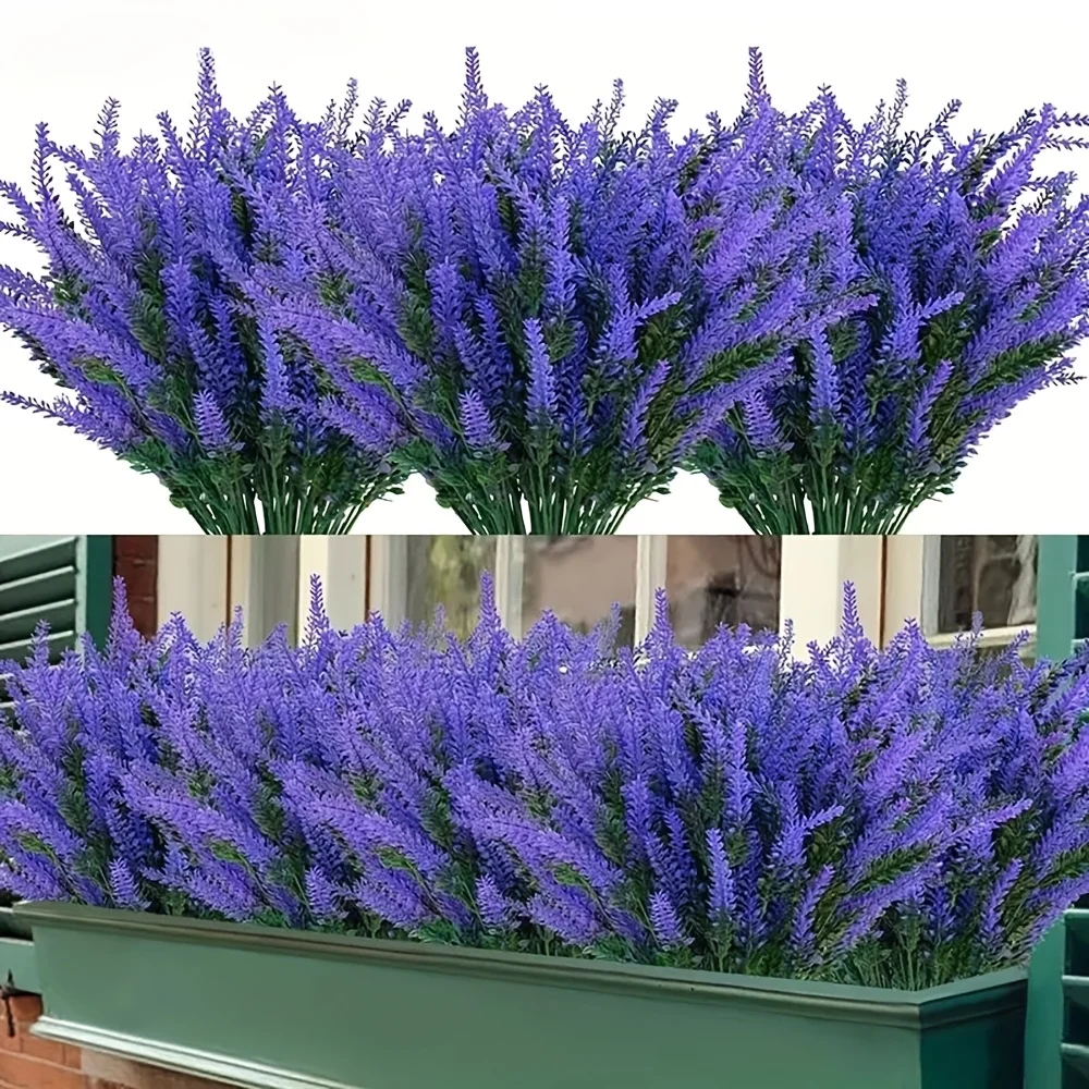 12/24/36 Stück künstliche Lavendel für verschiedene Raumarten, Blumentöpfe nicht im Lieferumfang enthalten, für Zuhause, Außengärten, Hochzeiten, Hotels, Büros – Detail 15