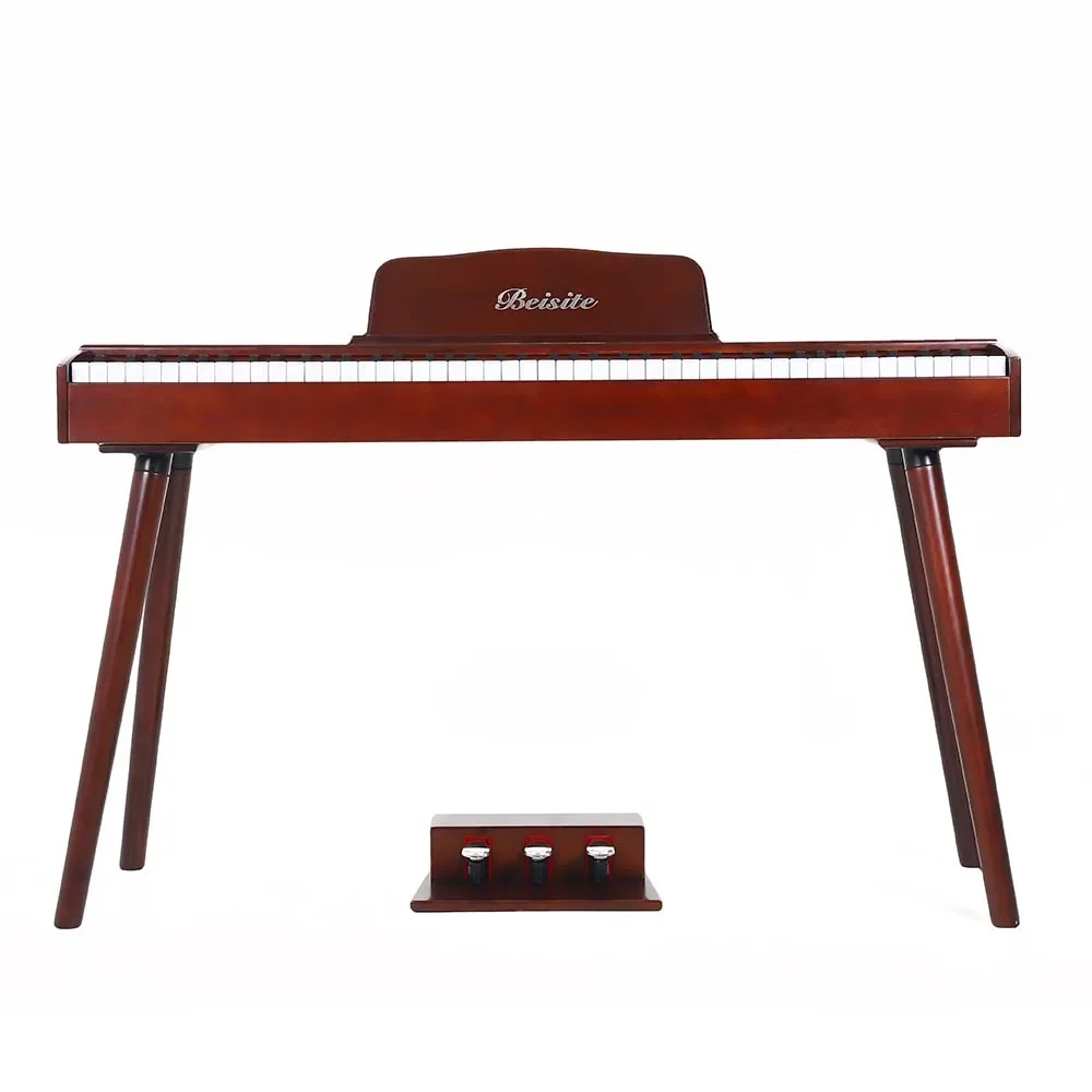 Wooden Style 88 Key Weighted Digital Piano with Stand & Triple Pedals