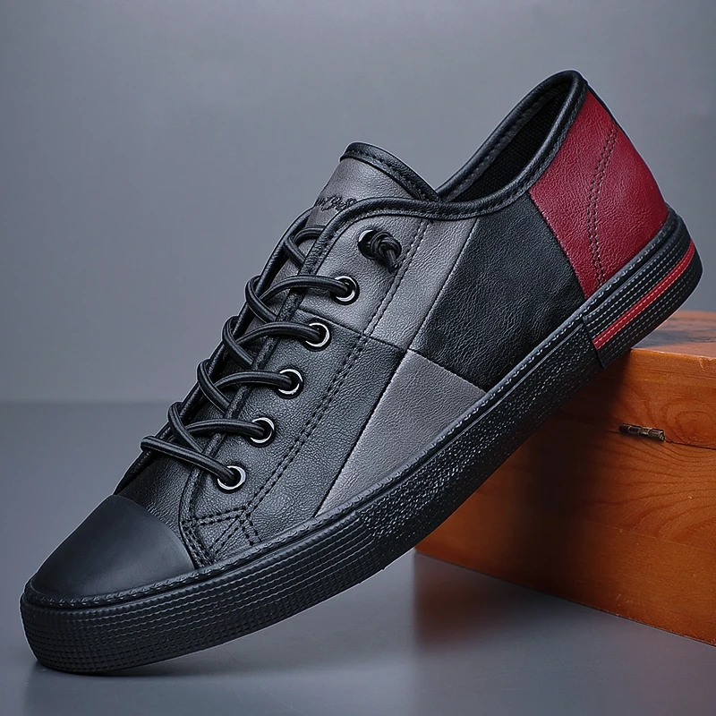 Men Leather Loafers Autumn Breathable Men Casual Shoes Luxury Designer Lace Up Male Driving Shoes Comfortable Sneakers 21806 3