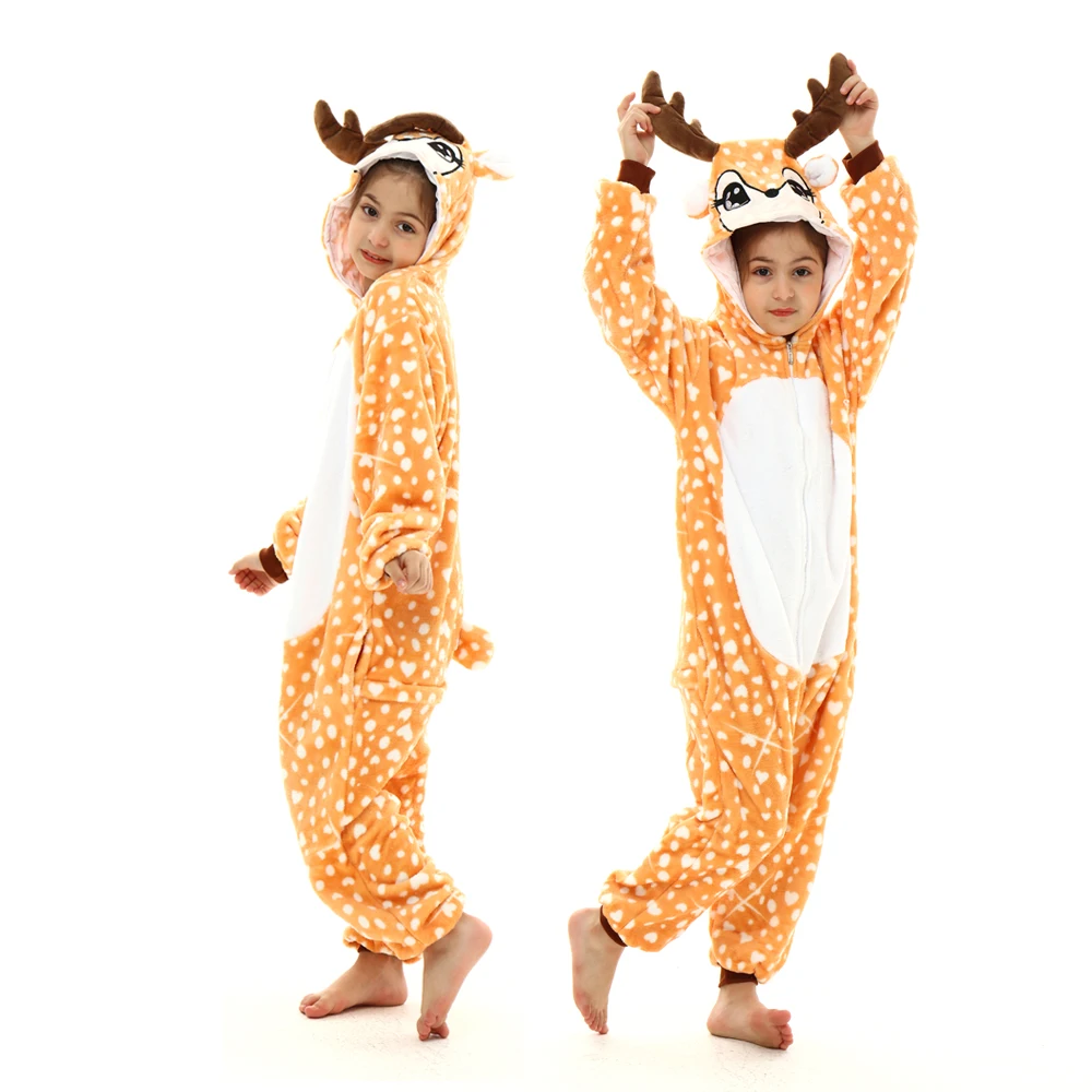 Kids pajamas New Boys Girls Panda Stitch Kigurumi Pajamas Children Kids Unicorn Totoro Cartoon Onesies Animal Pyjamas Sleepwear Anime Costume