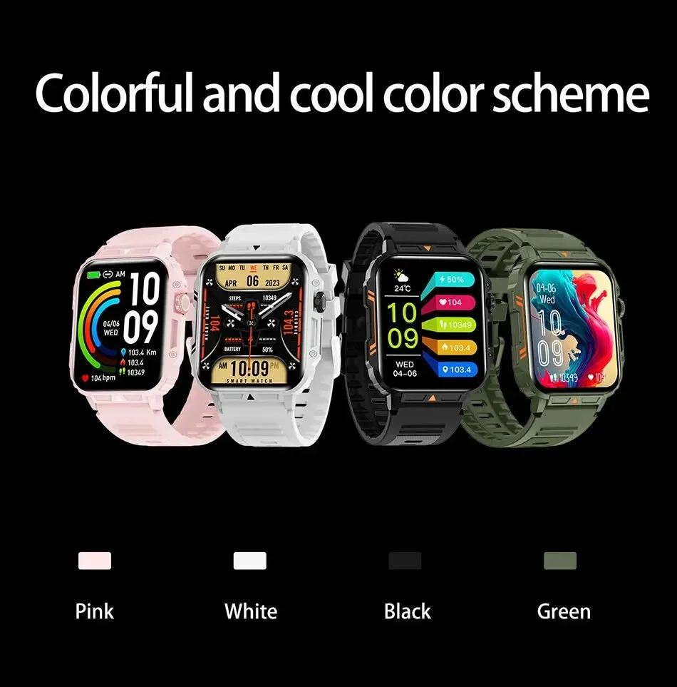 for iPhone 15 Pro Max 14 13 12 16 Smartwatch 1.95" Screen Health Monitoring Watches IP68 Waterproof Sports Fitness Smart Watch 2