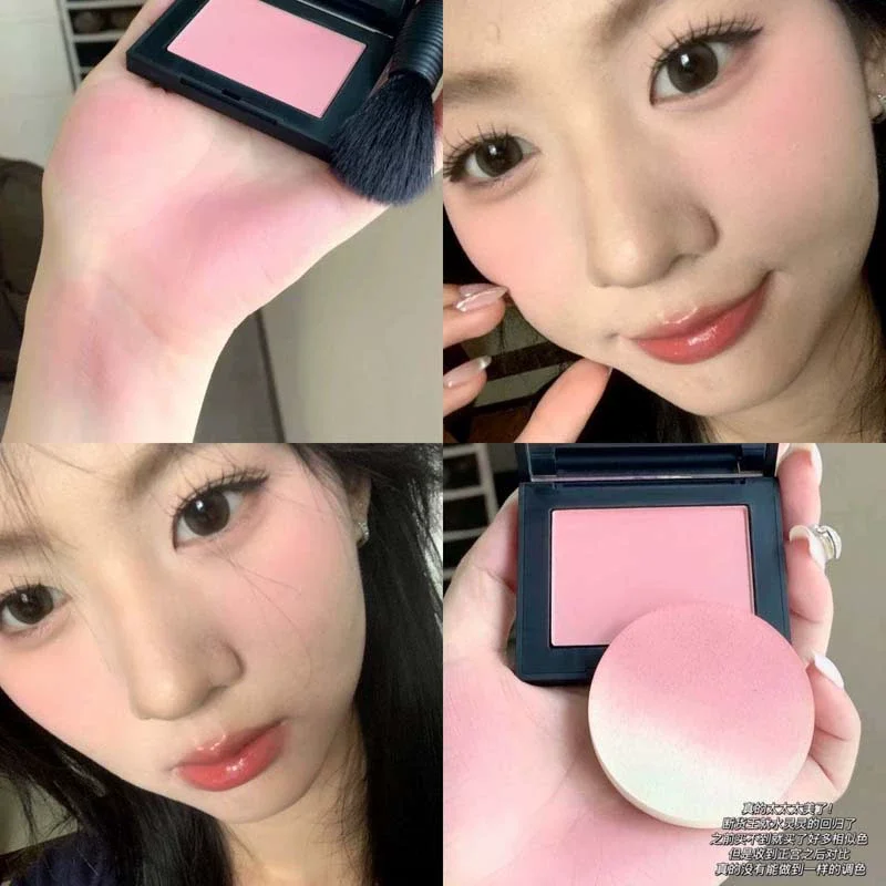 Single Color Blush Silky Texture High Color Rendering Natural Nude Peach Delicate Makeup Face Blusher Matte Natural Cheek Tint