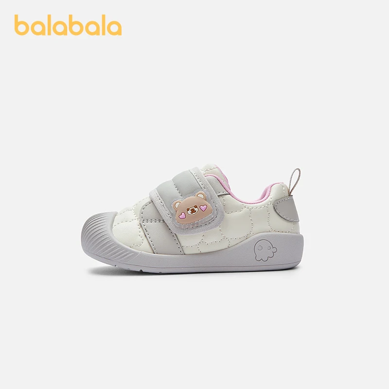 Balabala Baby Shoes Cute Breathable Baby Shoes Autumn Boys Girls 2024 New Anti-slip Velcro Kids Shoes 6