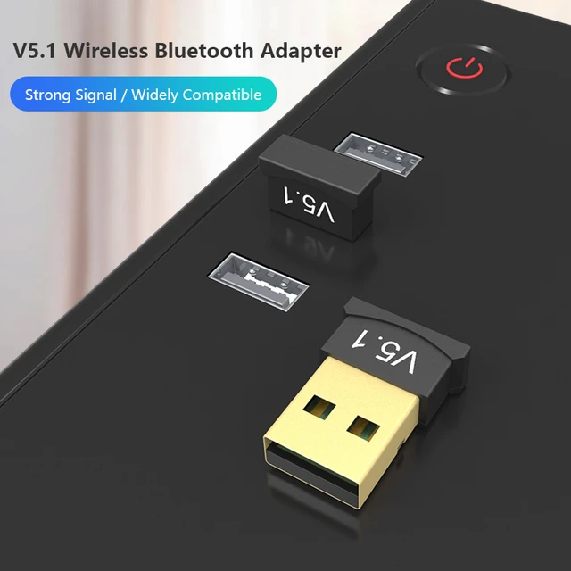 5.1 Bluetooth Adapter USB Bluetooth Receiver Win8/8.1/10/11 Driver-Free  Support Multiple Devices Simultaneous Connection