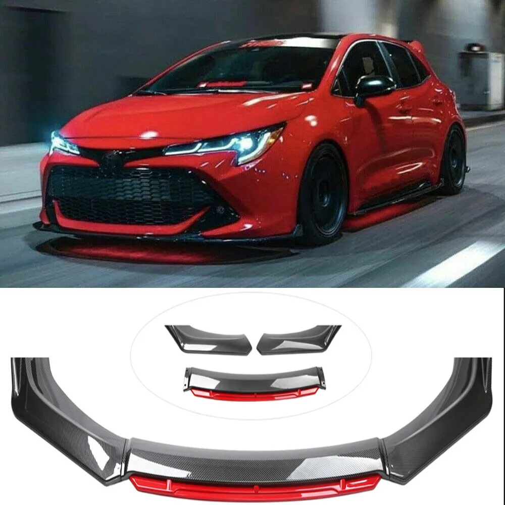 Front Bumper Lip Auto Chin Spoiler Splitter Diffuser Body Kit Trim Spoiler Air Dam For Toyota Corolla Hatchback 1973-