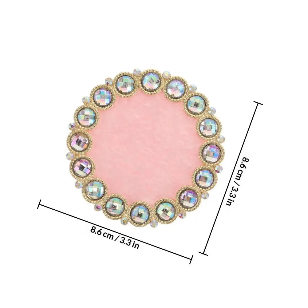 2Pcs 크리스탈 수지 네일 아트 컬러 믹싱 트레이 세련된 라인스톤 디자인 아티스트를 위한 휴대용 네일 폴리쉬 페인팅 보드