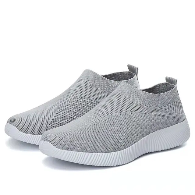 Women Sneaker Summer Elastic Force Mesh Breathable Flat Ladies Slip on Casual Sports Shoes Comfortable Vulcanize Shoes 1
