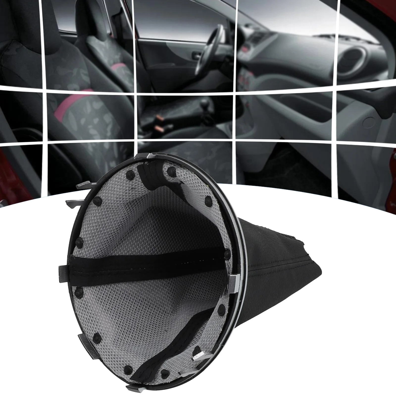 

For Suzuki Dust Cover For Suzuki Swift II Not Fit For Lift Reverse PU Leather & Plastic 2005-2010 Black + Silver