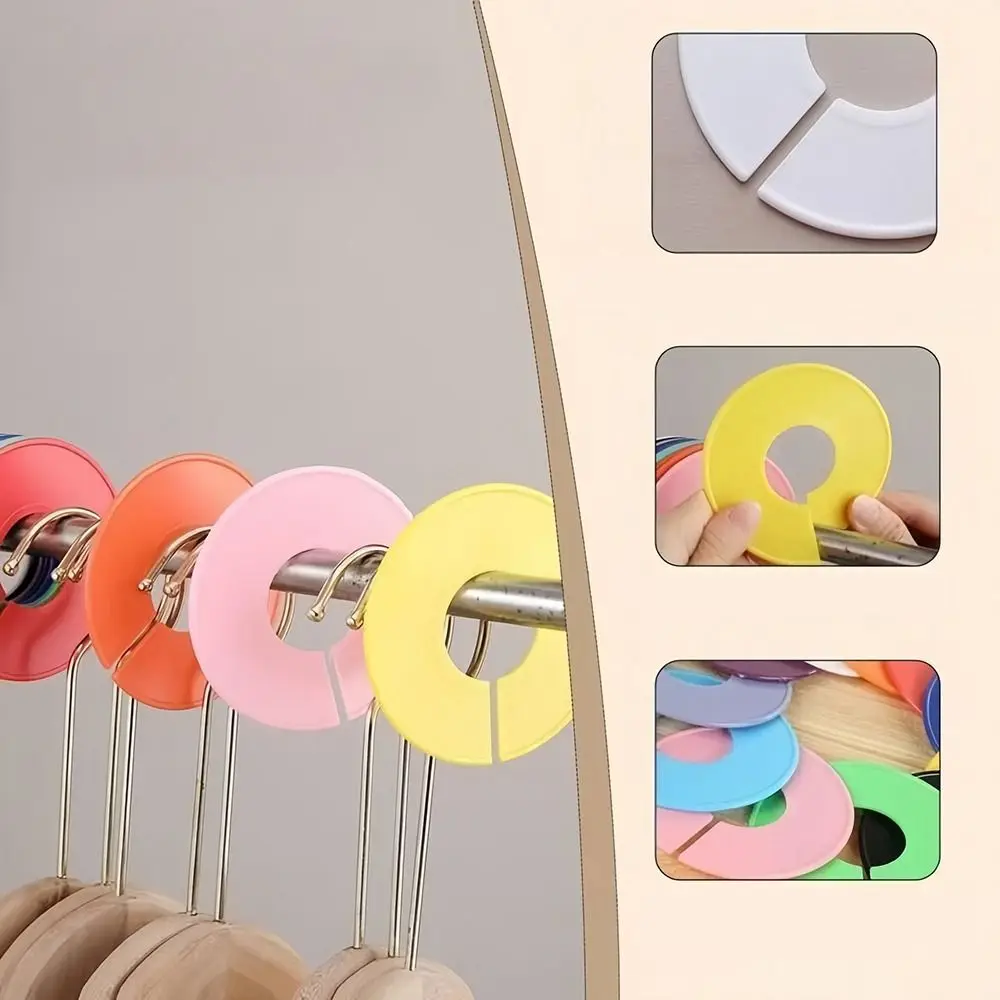 5개 구성의 옷걸이 정리용 사이즈 분리대 플라스틱 DIY 공예용 원형 옷걸이 옷장 분리대 원형 옷장 칸막이