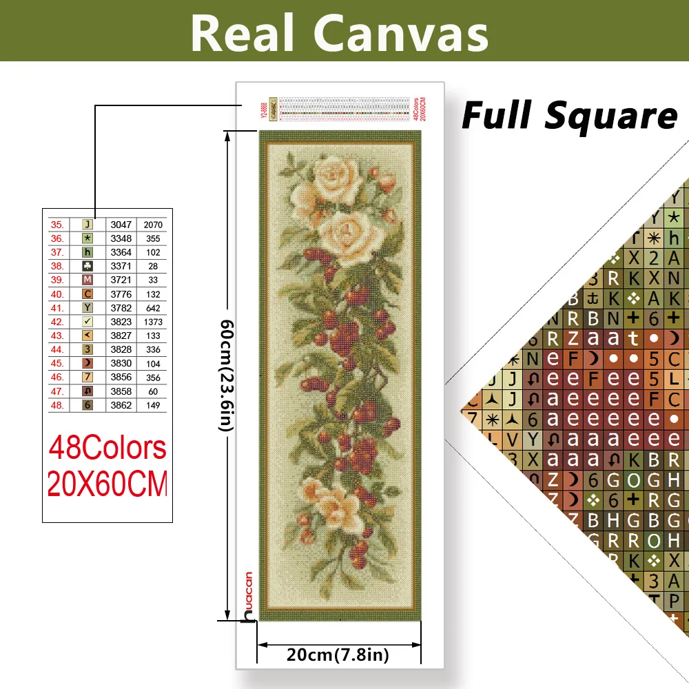 Huacan Diamond Mosaic Fruit 5D Diamond Painting Embroidery Complete Kit Landscape Beaded Pictures Handmade Gift Wall Decor diamond painting