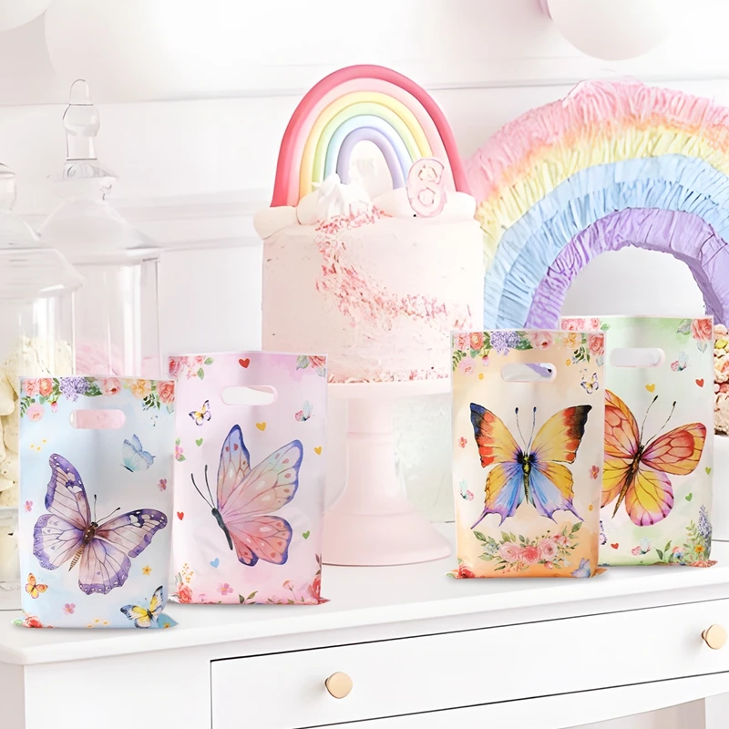 10/25/50 Stück Tulpe Schmetterling Geschenktüten Süßigkeitentüte Geburtstag Party Dekor Kinder 1. Hochzeit Geburtstag Babyparty Partygeschenke Zubehör – Detail 20
