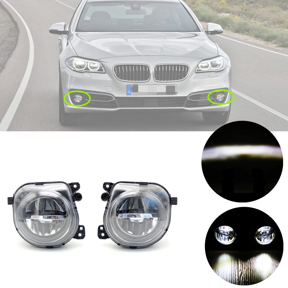 

Front Bumper Fog Light With LED Bulbs 63177311293/63177311294 Fog Light For BMW 5 Series F10 F11 F07 GT 2013 2014 2015 2016