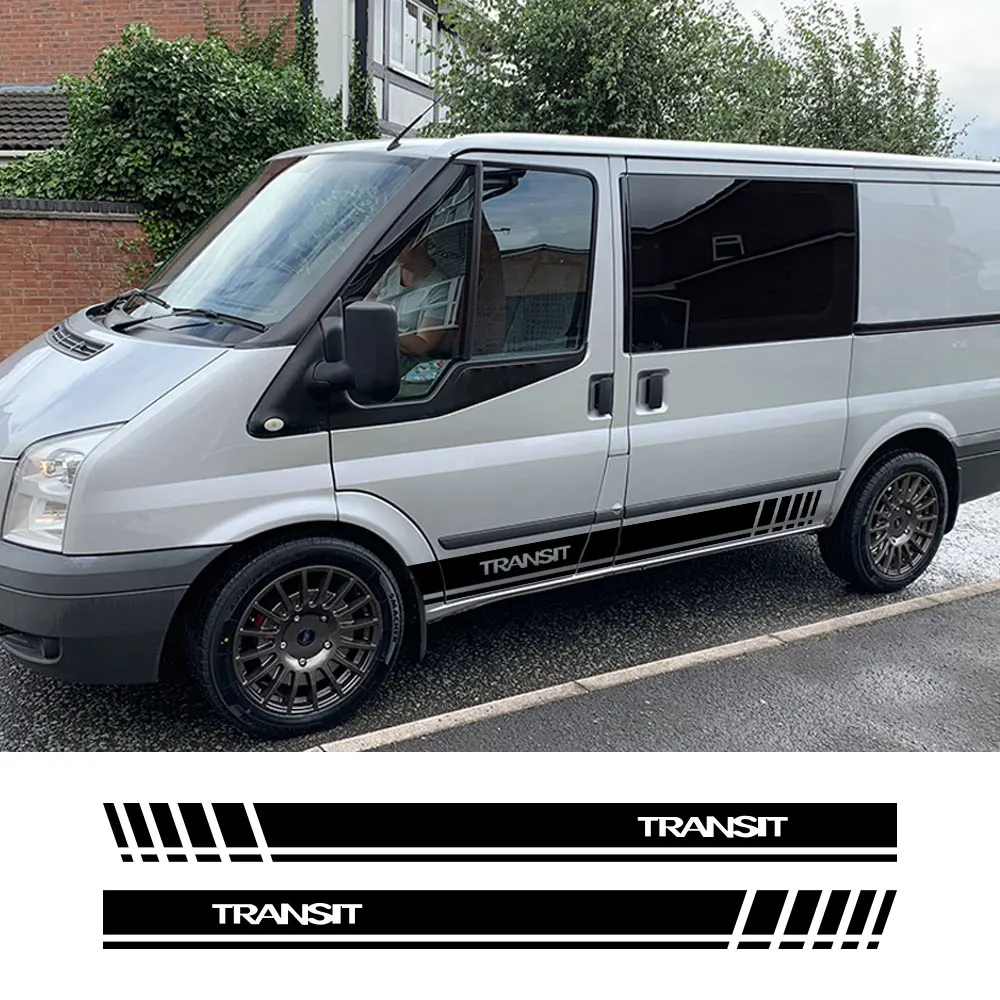 6 Stück/Los Motorhaube Seite Hecktür Aufkleber, für F=ord Transit Tourneo  Custom Camper Van Sport Vinyl Aufkleber Tuning Auto Zubehör