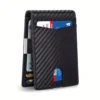 1pc Premium PU Leather Mens Slim Wallet - Stylish RFID Blocking Bifold with Money Clip - Secure Credit Card Holder for Ultimate 1