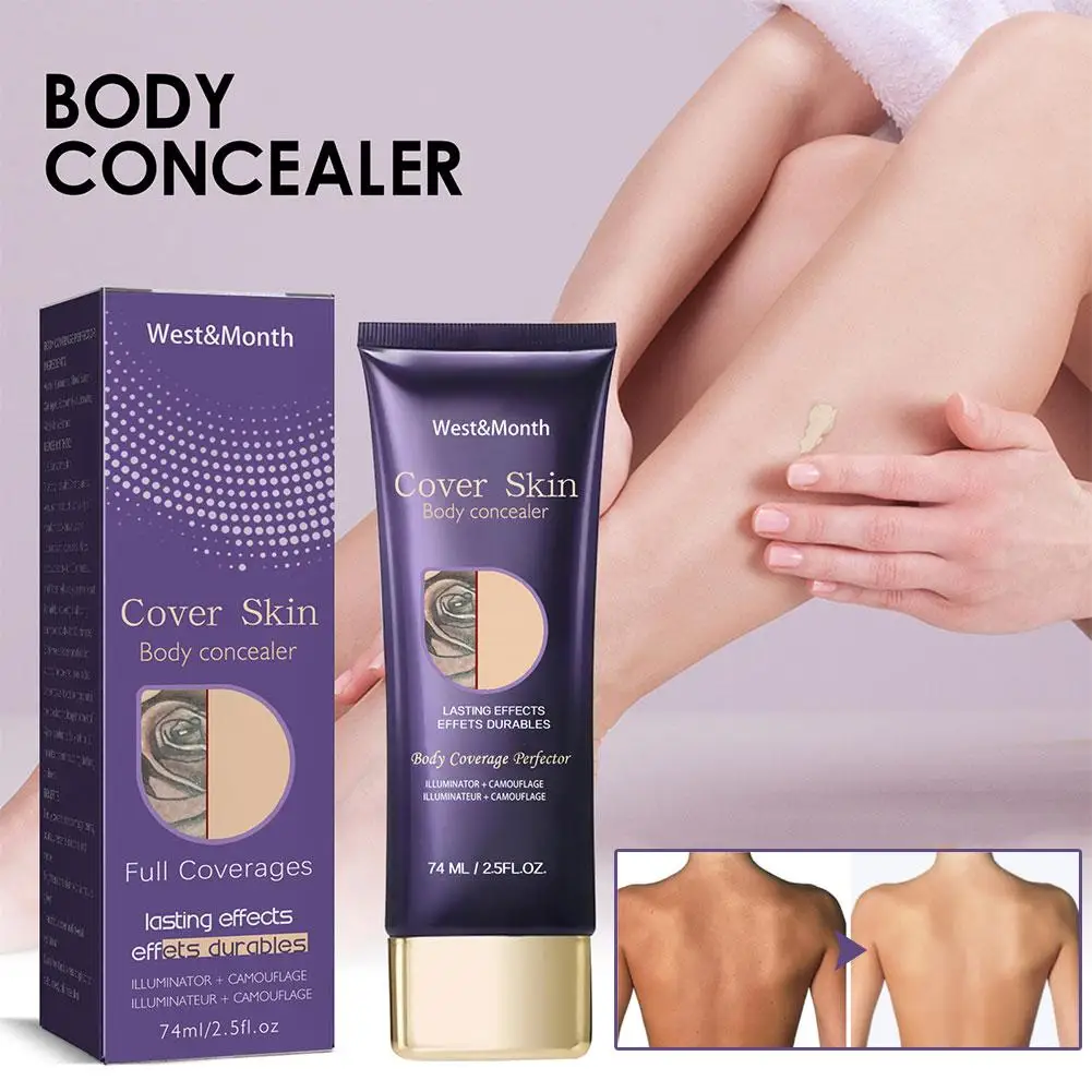 

74ml Tattoo Concealer Waterproof Tattoo Concealer For Dark Spots Scars Tattoo Cover Up Makeup Use On Body Legs Concealer J7K7