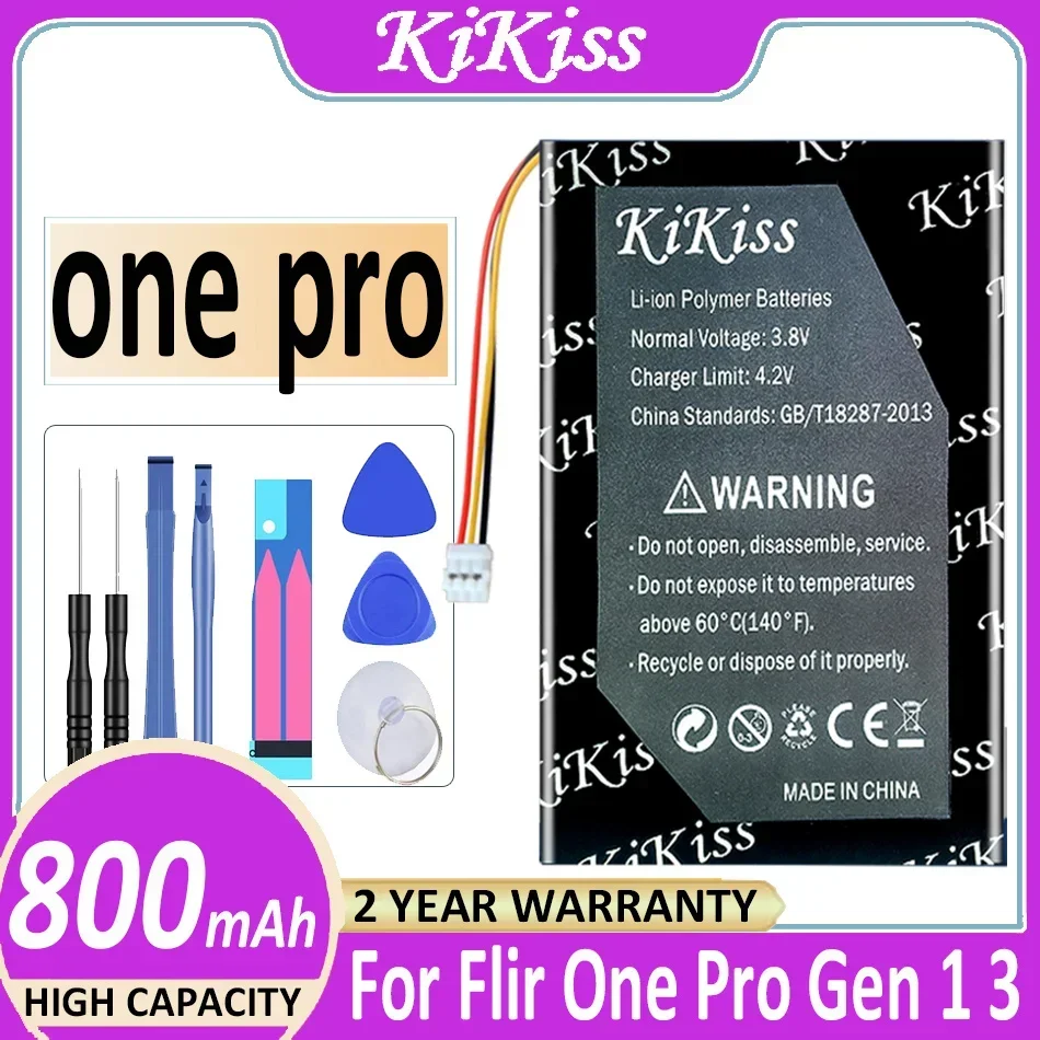 Batteria Kikiss 800Mah Per Flir One Pro Gen 1 3 Termocamera Bateria